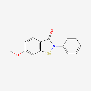 molecular formula C14H11NO2Se B12702988 1,2-Benzisoselenazol-3(2H)-one, 6-methoxy-2-phenyl- CAS No. 81744-07-2