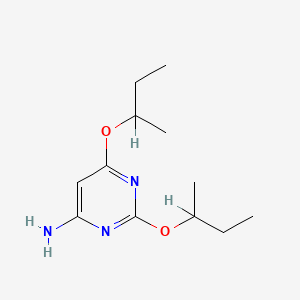 molecular formula C12H21N3O2 B12702995 2,6-Di-(sec-butoxy)-4-aminopyrimidine CAS No. 91691-91-7
