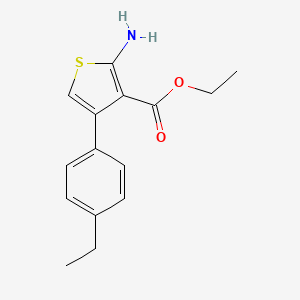 molecular formula C15H17NO2S B1270301 2-氨基-4-(4-乙基苯基)噻吩-3-羧酸乙酯 CAS No. 350989-99-0