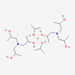 molecular formula C24H58N2O8Ti B12703027 Bis((1,1',1''-nitrilotris(propan-2-olato))(1-)-N,O)bis(propan-2-olato)titanium CAS No. 71501-07-0
