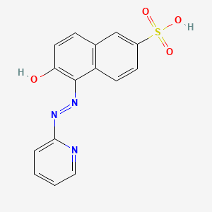 molecular formula C15H11N3O4S B12703036 1-(2-Pyridylazo)-2-naphthol-6-sulfonic acid CAS No. 76790-04-0