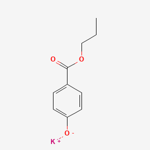 molecular formula C10H11KO3 B12703050 Potassium propyl 4-oxidobenzoate CAS No. 84930-16-5