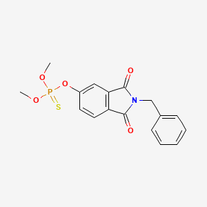 molecular formula C17H16NO5PS B12703063 Phosphorothioic acid, O-(2,3-dihydro-1,3-dioxo-2-(phenylmethyl)-1H-isoindol-5-yl) O,O-dimethyl ester CAS No. 3895-98-5