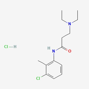 molecular formula C14H22Cl2N2O B12703124 o-Propionotoluidide, 3'-chloro-3-diethylamino-, hydrochloride CAS No. 110155-76-5