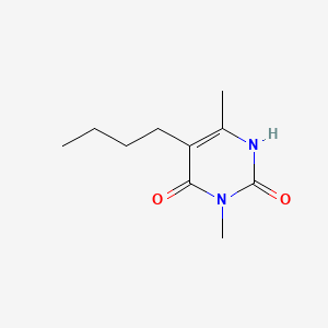 molecular formula C10H16N2O2 B12703140 Uracil, 5-butyl-3,6-dimethyl- CAS No. 91011-04-0