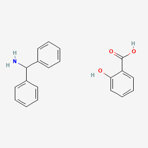 molecular formula C20H19NO3 B12703150 Benzenemethanamine, alpha-phenyl-, 2-hydroxybenzoate CAS No. 171507-28-1