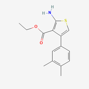 molecular formula C15H17NO2S B1270316 2-氨基-4-(3,4-二甲苯基)噻吩-3-羧酸乙酯 CAS No. 307511-65-5
