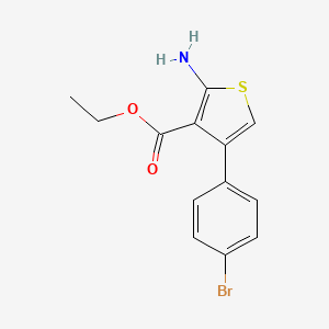 molecular formula C13H12BrNO2S B1270318 Ethyl 2-amino-4-(4-bromophenyl)thiophene-3-carboxylate CAS No. 306934-99-6