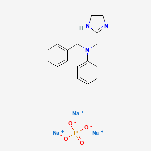 molecular formula C17H19N3Na3O4P B12703208 Einecs 308-180-5 CAS No. 97890-00-1