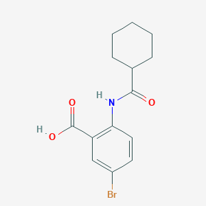 molecular formula C14H16BrNO3 B1270321 5-Bromo-2-(cyclohexanecarboxamido)benzoic acid CAS No. 312279-64-4