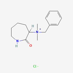 molecular formula C15H23ClN2O B12703284 Benzyl(hexahydro-2-oxo-1H-azepin-3-yl)dimethylammonium chloride CAS No. 92207-22-2