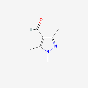 molecular formula C7H10N2O B1270335 1,3,5-trimethyl-1H-pyrazole-4-carbaldehyde CAS No. 2644-93-1
