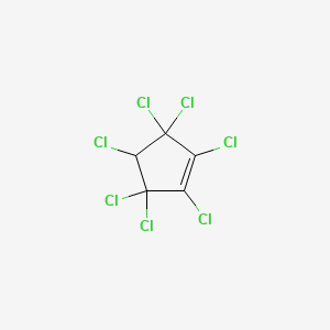 molecular formula C5HCl7 B12703375 1,2,3,3,4,5,5-Heptachlorocyclopentene CAS No. 50565-55-4