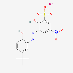 molecular formula C16H16KN3O7S B12703381 Potassium 3-((5-(tert-butyl)-2-hydroxyphenyl)azo)-2-hydroxy-5-nitrobenzenesulphonate CAS No. 94021-30-4