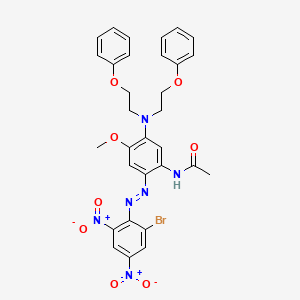 molecular formula C31H29BrN6O8 B12703387 N-(5-(Bis(2-phenoxyethyl)amino)-2-((2-bromo-4,6-dinitrophenyl)azo)-4-methoxyphenyl)acetamide CAS No. 84000-64-6