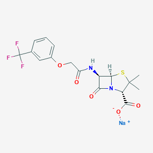 molecular formula C17H16F3N2NaO5S B127034 Trifluoromethyl penicillin V CAS No. 146554-88-3