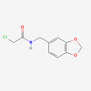molecular formula C10H10ClNO3 B1270344 N-(1,3-苯并二氧杂环-5-基甲基)-2-氯乙酰胺 CAS No. 40023-03-8