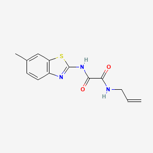 molecular formula C13H13N3O2S B12703469 Ethanediamide, N-(6-methyl-2-benzothiazolyl)-N'-2-propenyl- CAS No. 108679-62-5