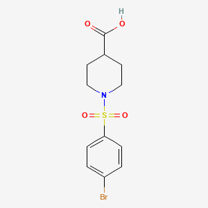 molecular formula C12H14BrNO4S B1270356 1-[(4-Bromophenyl)sulfonyl]-4-piperidinecarboxylic acid CAS No. 203519-01-1