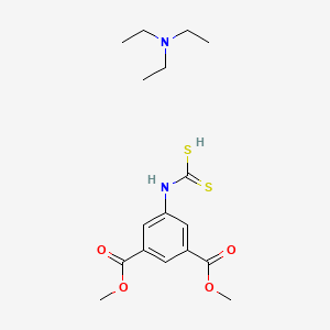 molecular formula C17H26N2O4S2 B12703589 [3,5-bis(methoxycarbonyl)phenyl]carbamodithioic acid;N,N-diethylethanamine CAS No. 72076-52-9