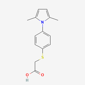 {[4-(2,5-dimethyl-1H-pyrrol-1-yl)phenyl]sulfanyl}acetic acid