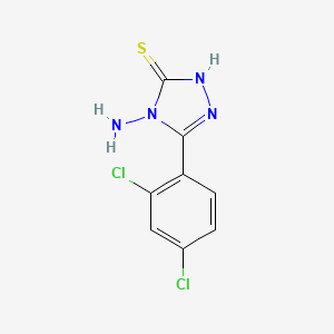 molecular formula C8H6Cl2N4S B1270363 4-Amino-5-(2,4-dichlorophenyl)-4h-1,2,4-triazole-3-thiol CAS No. 93677-89-5