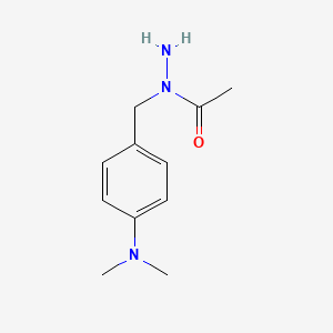 molecular formula C11H17N3O B12703657 Hydrazine, 1-acetyl-1-(4-dimethylaminobenzyl)- CAS No. 69352-47-2