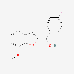 molecular formula C16H13FO3 B12703697 alpha-(4-Fluorophenyl)-7-methoxy-2-benzofuranmethanol CAS No. 117238-85-4
