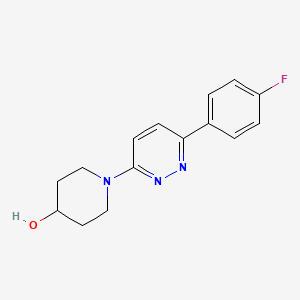 molecular formula C15H16FN3O B12703752 4-Piperidinol, 1-(6-(4-fluorophenyl)-3-pyridazinyl)- CAS No. 93181-97-6