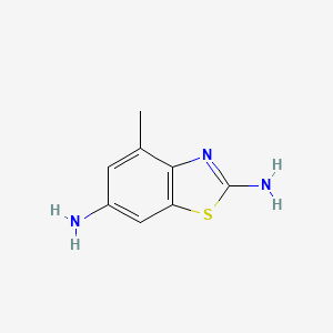 molecular formula C8H9N3S B1270379 4-Methyl-1,3-benzothiazole-2,6-diamine CAS No. 314033-52-8