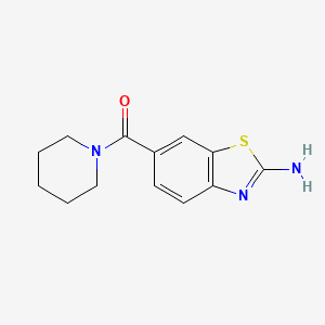 molecular formula C13H15N3OS B1270383 (2-Amino-benzothiazol-6-yl)-piperidin-1-yl-methanone CAS No. 351518-88-2