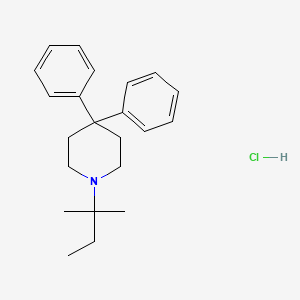 molecular formula C22H30ClN B12704005 Piperidine, 1-(1,1-dimethylpropyl)-4,4-diphenyl-, hydrochloride CAS No. 91075-63-7