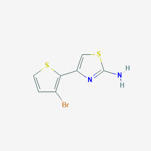 molecular formula C7H5BrN2S2 B1270405 4-(3-Bromothiophen-2-yl)-1,3-thiazol-2-amine CAS No. 81216-90-2