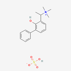 molecular formula C17H23NO5S B12704073 Methyl N,N,N-trimethyl((2-hydroxy(1,1'-biphenyl)-3-yl)methyl)ammonium sulphate CAS No. 93803-47-5