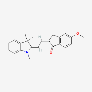 molecular formula C23H23NO2 B12704080 2-((1,3-Dihydro-1,3,3-trimethyl-2H-indol-2-ylidene)ethylidene)-5-methoxyindan-1-one CAS No. 80867-06-7
