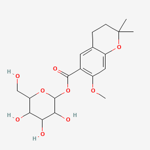 molecular formula C19H26O9 B12704107 Macrophyllside C CAS No. 113270-96-5