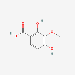 molecular formula C8H8O5 B12704126 2,4-Dihydroxy-3-methoxybenzoic acid CAS No. 90111-50-5