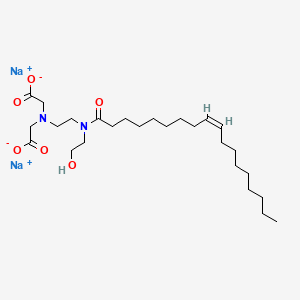 molecular formula C26H46N2Na2O6 B12704150 Disodium (Z)-N-(carboxylatomethyl)-N-(2-((2-hydroxyethyl)(1-oxo-9-octadecenyl)amino)ethyl)glycinate CAS No. 67107-75-9