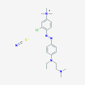 molecular formula C22H31ClN6S B12704164 3-Chloro-4-[[4-[[2-(dimethylamino)ethyl]ethylamino]phenyl]azo]-N,N,N-trimethylanilinium thiocyanate CAS No. 94276-17-2
