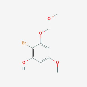 molecular formula C9H11BrO4 B12704169 2-Bromo-5-methoxy-3-(methoxymethoxy)phenol CAS No. 121980-56-1