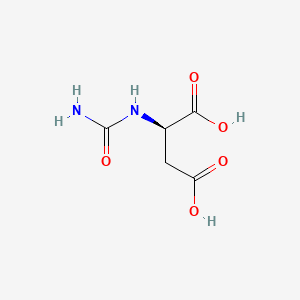 molecular formula C5H8N2O5 B12704197 N-carbamoyl-D-aspartic acid CAS No. 16649-81-3
