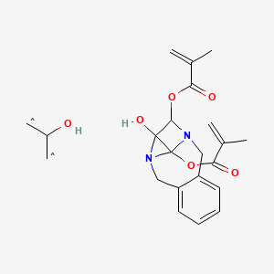 molecular formula C22H26N2O6 B12704250 N,N,N',N'-Tetra(2-hydroxy-3-(methacryloyloxy)propyl)benzenedimethanamine CAS No. 72928-58-6