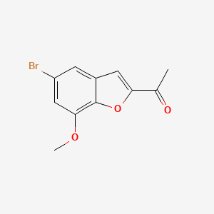 molecular formula C11H9BrO3 B1270430 1-(5-Bromo-7-Methoxy-1-Benzofuran-2-Yl)Ethan-1-One CAS No. 150612-66-1