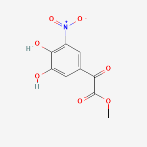 molecular formula C9H7NO7 B12704312 Benzeneacetic acid, 3,4-dihydroxy-5-nitro-alpha-oxo-, methyl ester CAS No. 125629-03-0