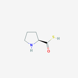 molecular formula C5H9NOS B12704333 2-Pyrrolidinecarbothioic acid, (2S)- CAS No. 64369-68-2