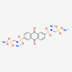 molecular formula C16H10N2Na4O12S4 B12704350 Tetrasodium ((9,10-dihydro-9,10-dioxoanthracene-2,6-diyl)bis(sulphonylimino))bismethanesulphonate CAS No. 74727-37-0