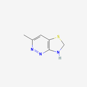 molecular formula C6H7N3S B12704356 Thiazolo(4,5-c)pyridazine, 6,7-dihydro-3-methyl- CAS No. 82608-20-6