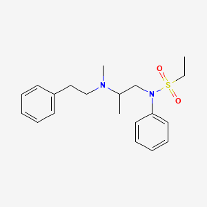 molecular formula C20H28N2O2S B12704377 N-(2-(Methylphenethylamino)propyl)ethanesulfonanilide CAS No. 94687-49-7