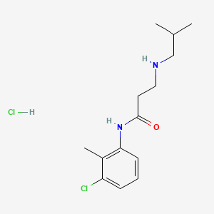molecular formula C14H22Cl2N2O B12704384 o-Propionotoluidide, 3'-chloro-3-isobutylamino-, hydrochloride CAS No. 109509-25-3