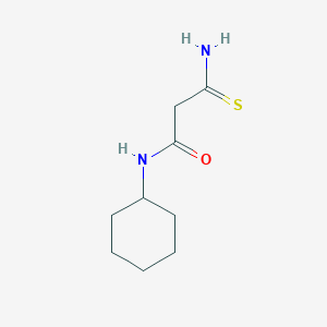 molecular formula C9H16N2OS B1270442 3-氨基-N-环己基-3-硫代丙酰胺 CAS No. 59749-95-0